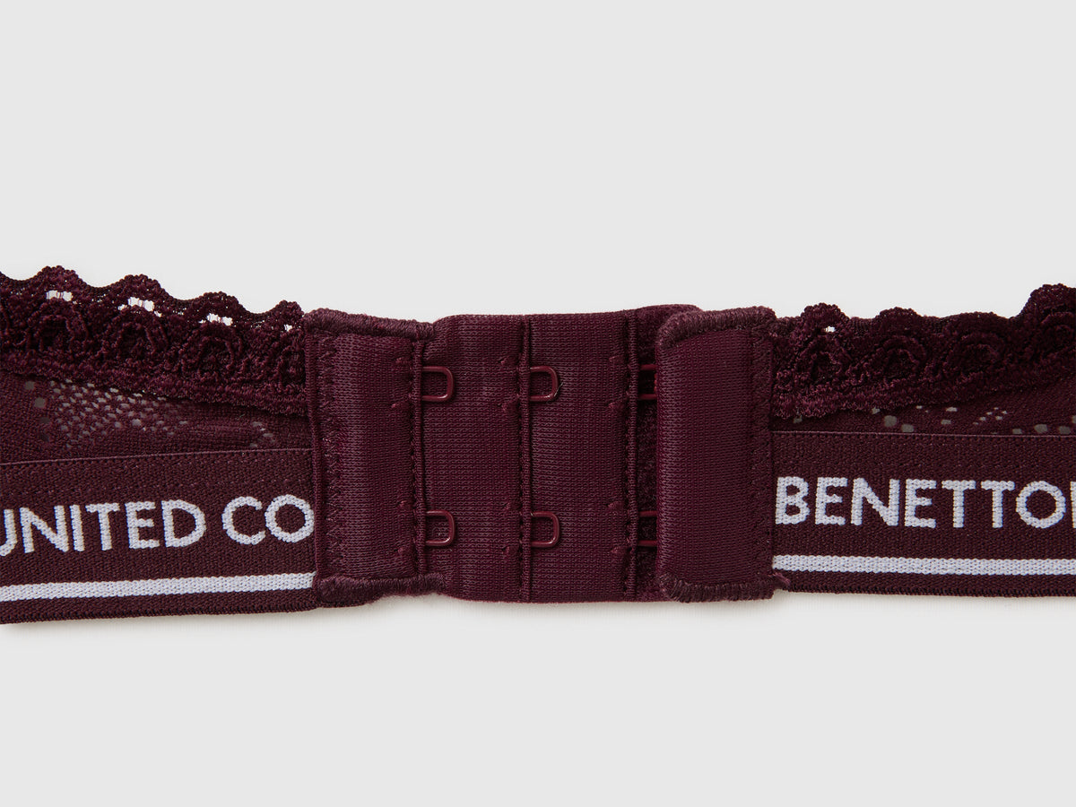 Reggiseno imbottito con coppe a costine