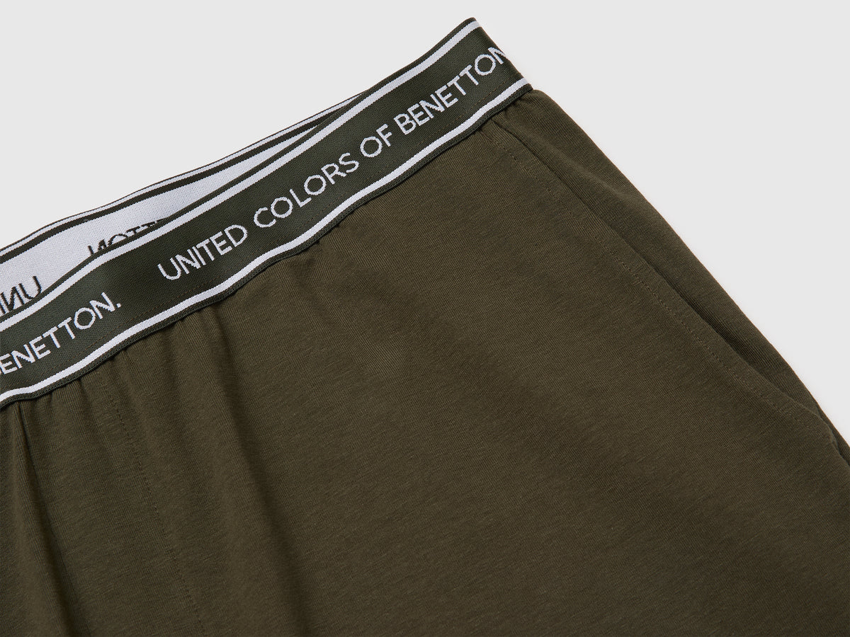 Pigiama corto in cotone stretch