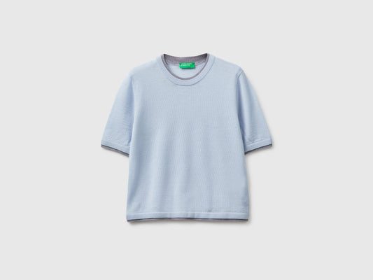 Maglia manica corta 100% lana Merino