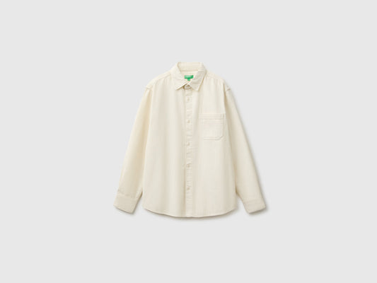 Camicia regular fit in velluto