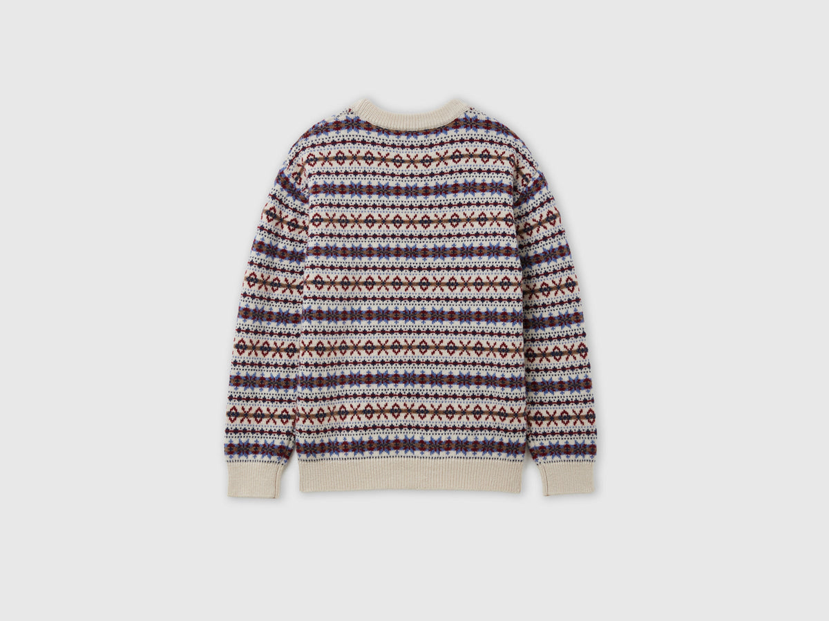 Maglioncino jacquard in misto lana