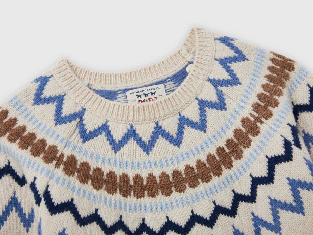 Maglia jacquard in misto lana