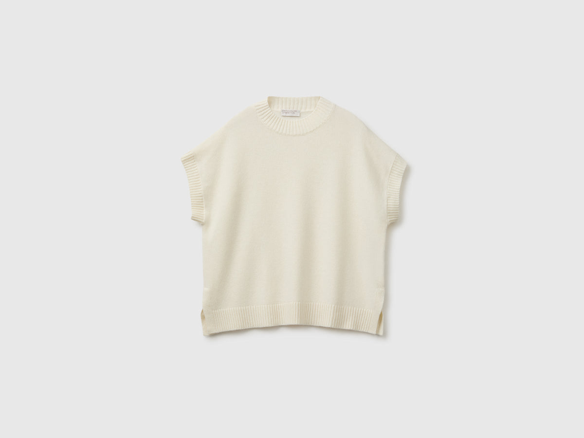 Gilet in maglia di misto lana