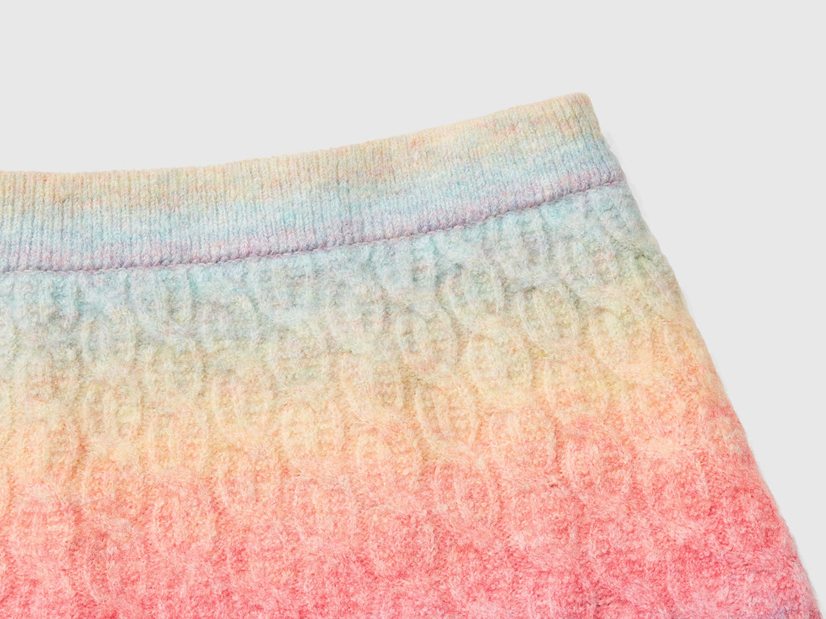 Minigonna multicolor con trecce