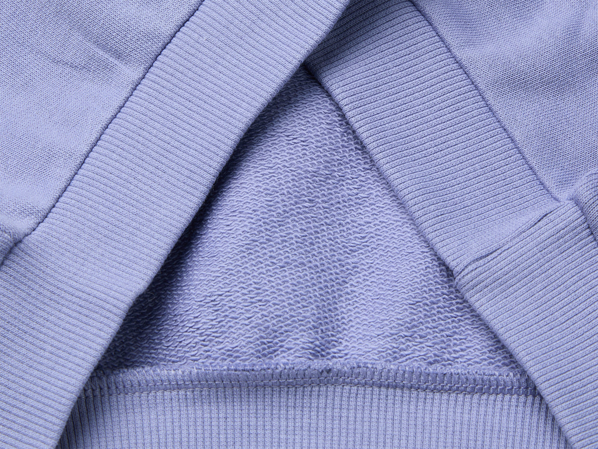Felpa con stampa e ricamo in cotone bio