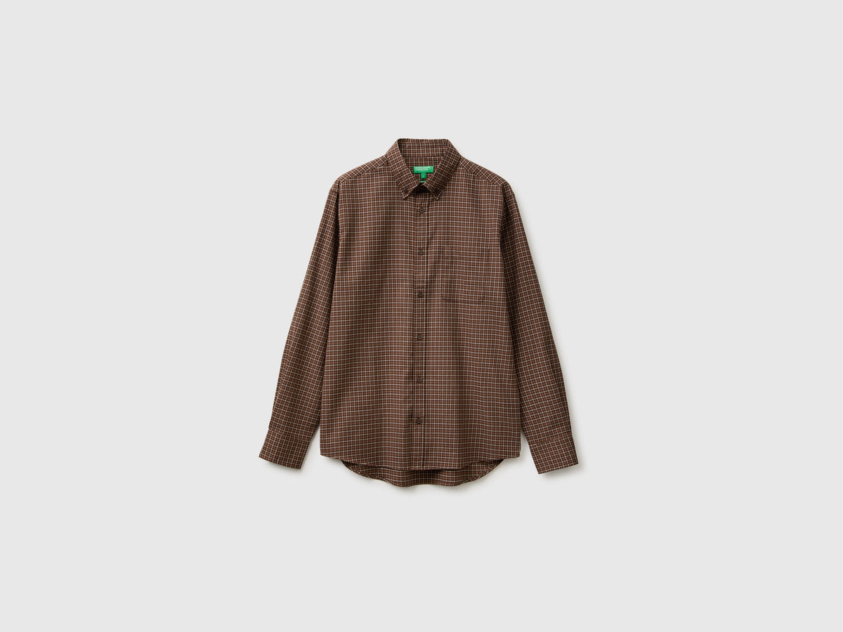 Camicia button down in flanella 100% cotone bio