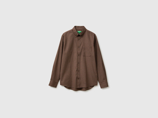 Camicia button down in flanella 100% cotone bio