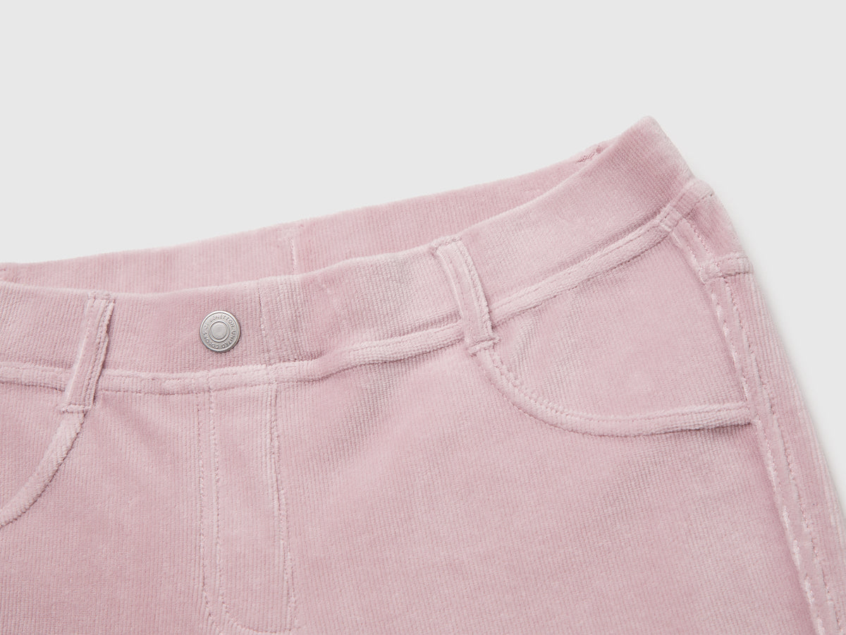 Pantaloni super skinny in ciniglia