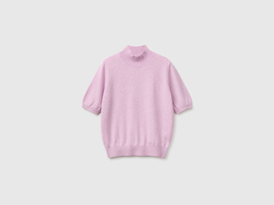 Dolcevita manica corta in misto cashmere