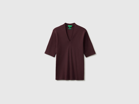 T-shirt slim fit in cotone a fibra lunga