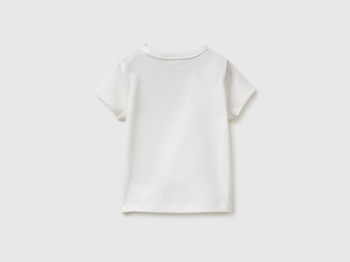 Maglietta stampa logo in cotone bio