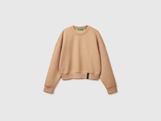 Felpa boxy fit con stemma dietro