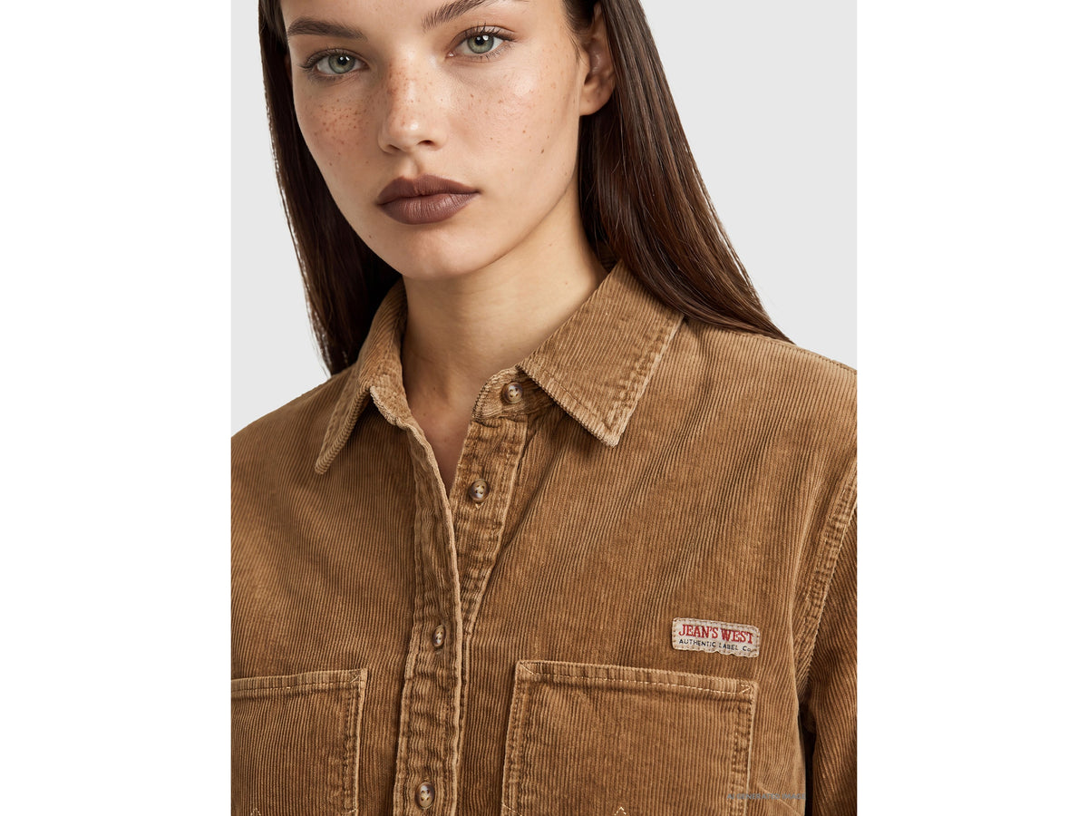 Camicia in velluto a costine lavaggio vintage