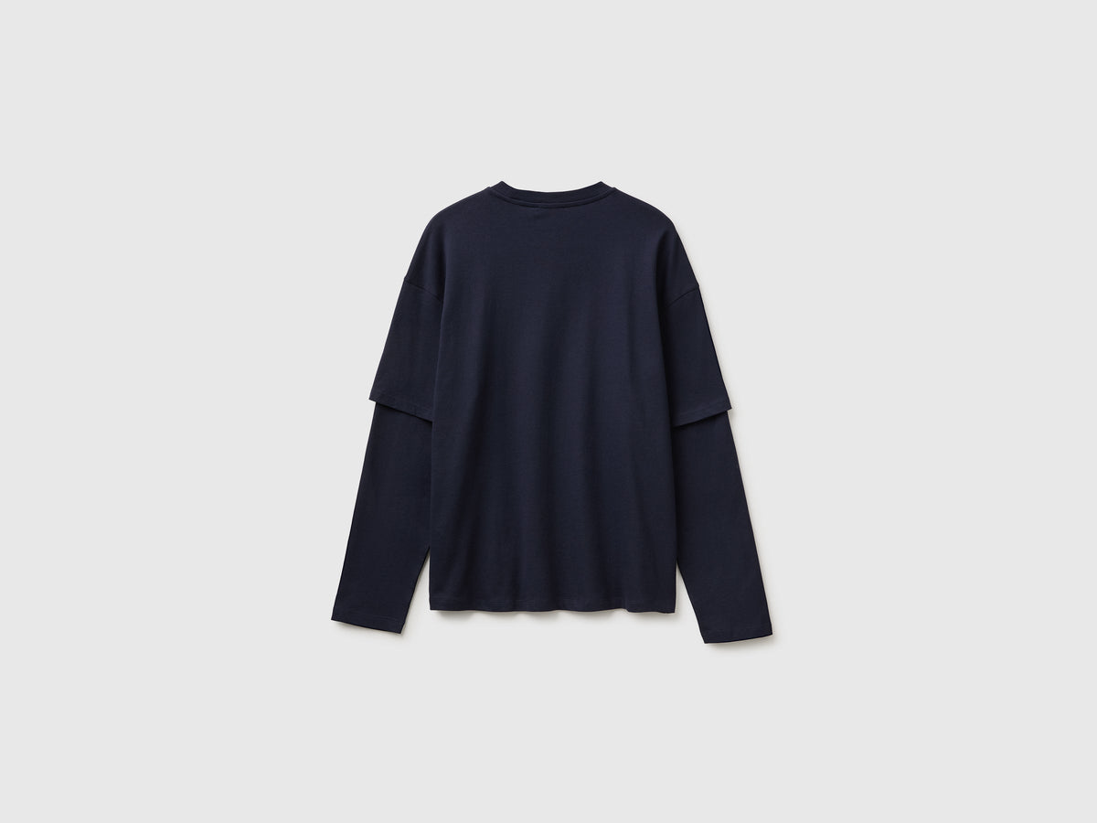 T-shirt con doppia manica 100% cotone