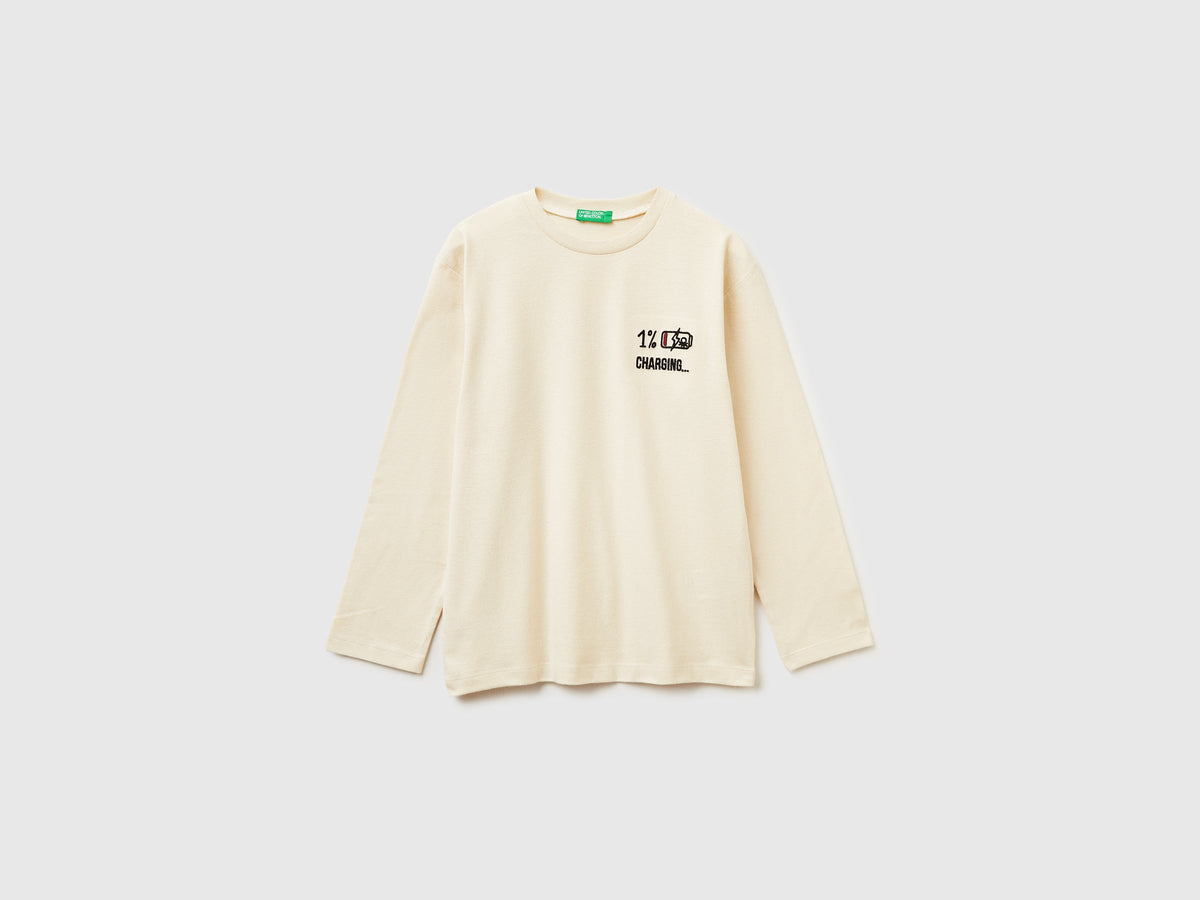 T-shirt in caldo cotone con stampa