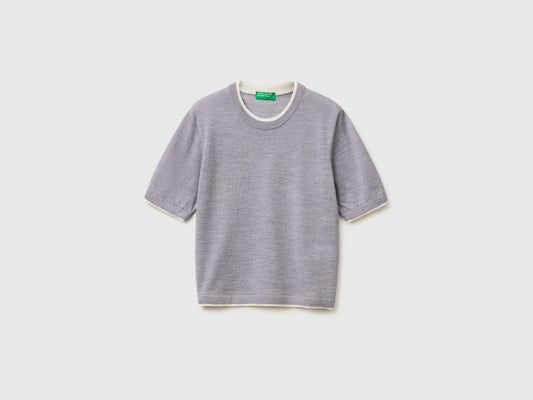 Maglia manica corta 100% lana Merino