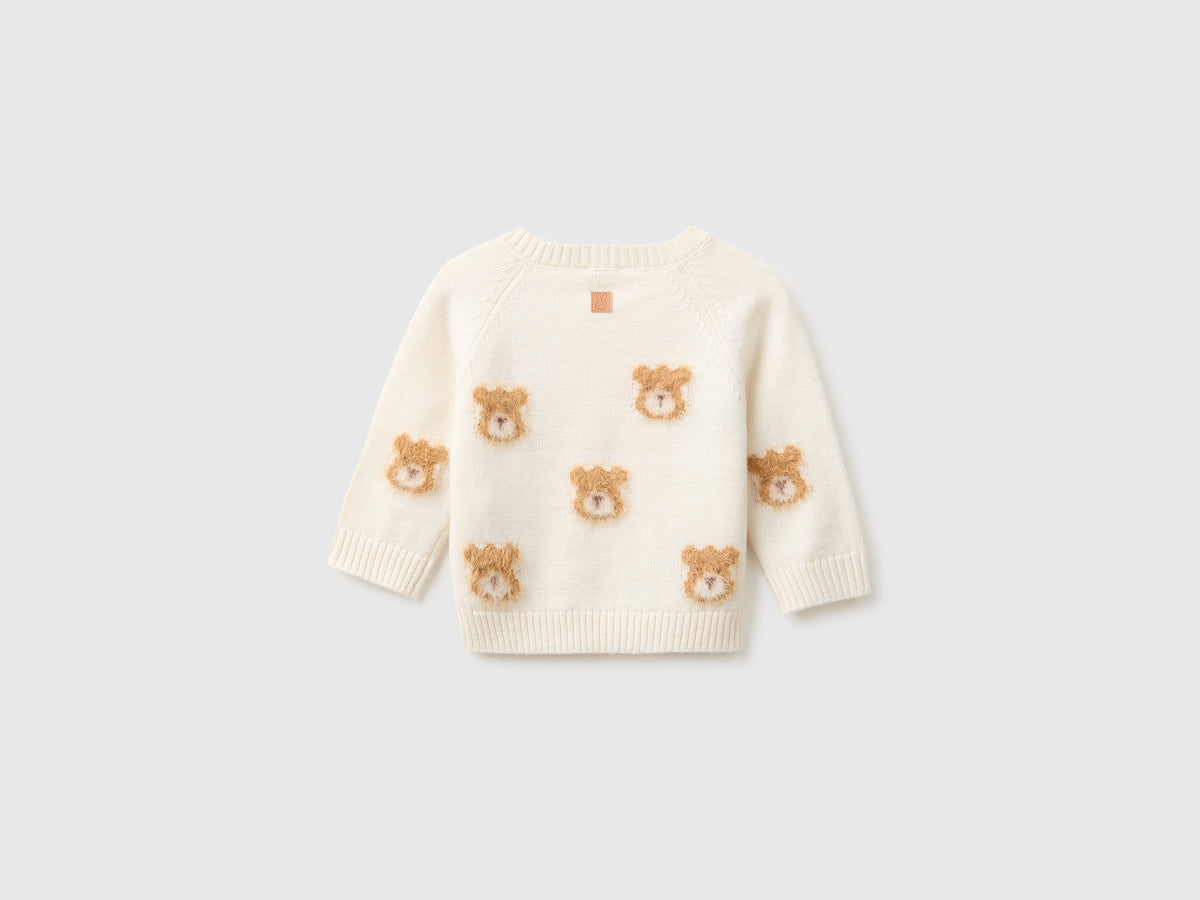 Maglia con intarsio animaletto