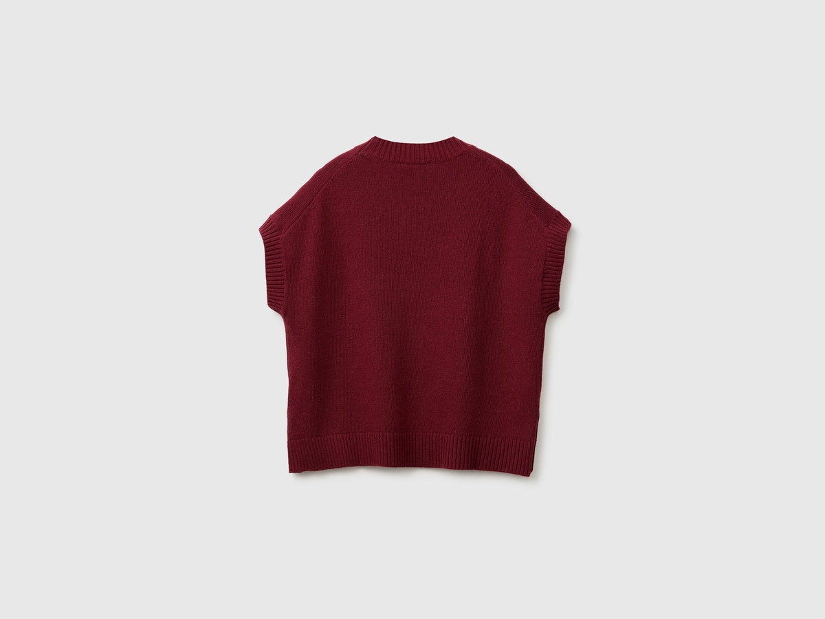 Gilet in maglia di misto lana