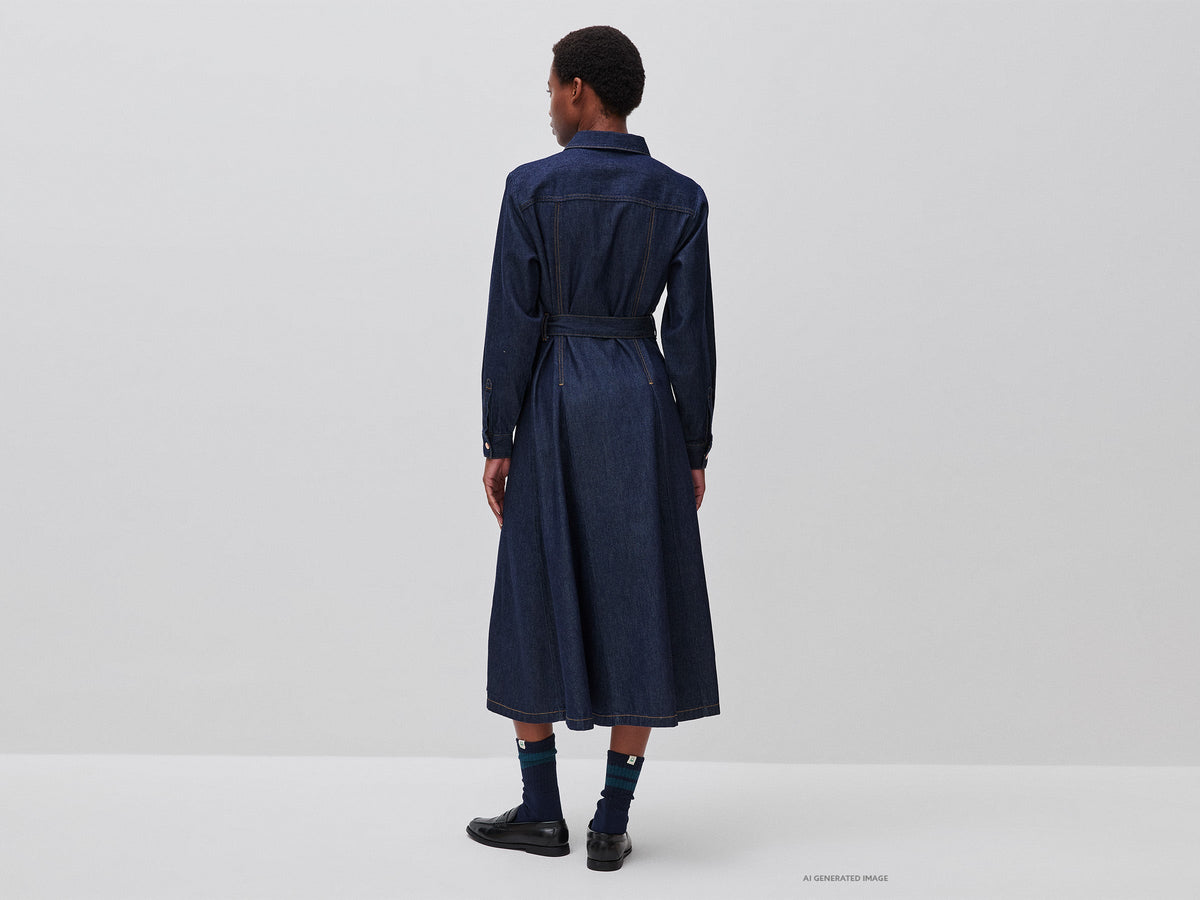 Vestito di jeans con cintura