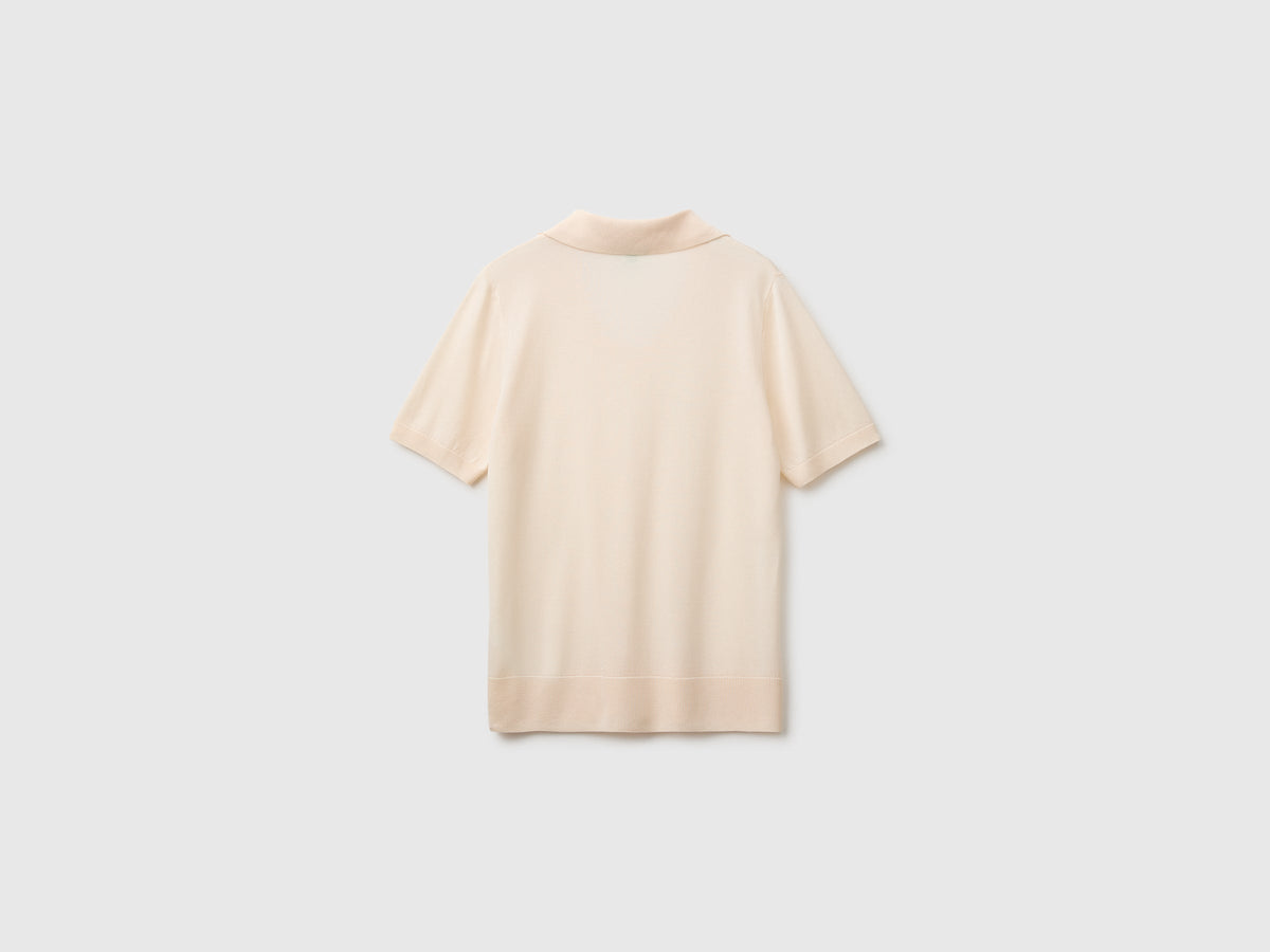 Maglia manica corta in misto seta