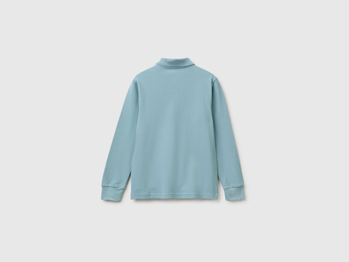 Polo manica lunga in cotone bio