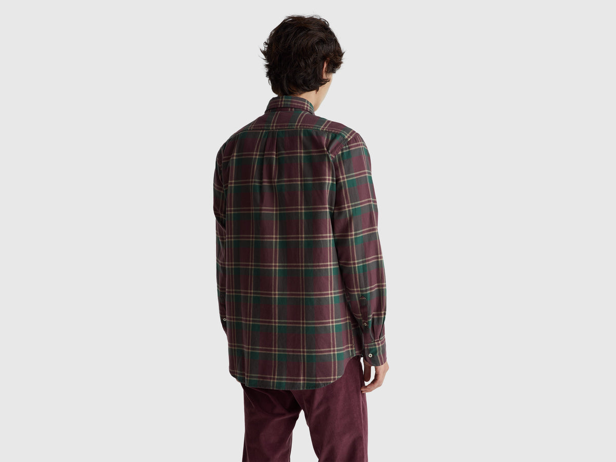 Camicia button down in flanella