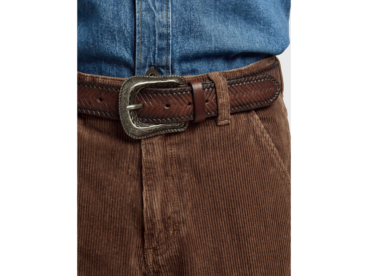 Cintura in pelle stile western