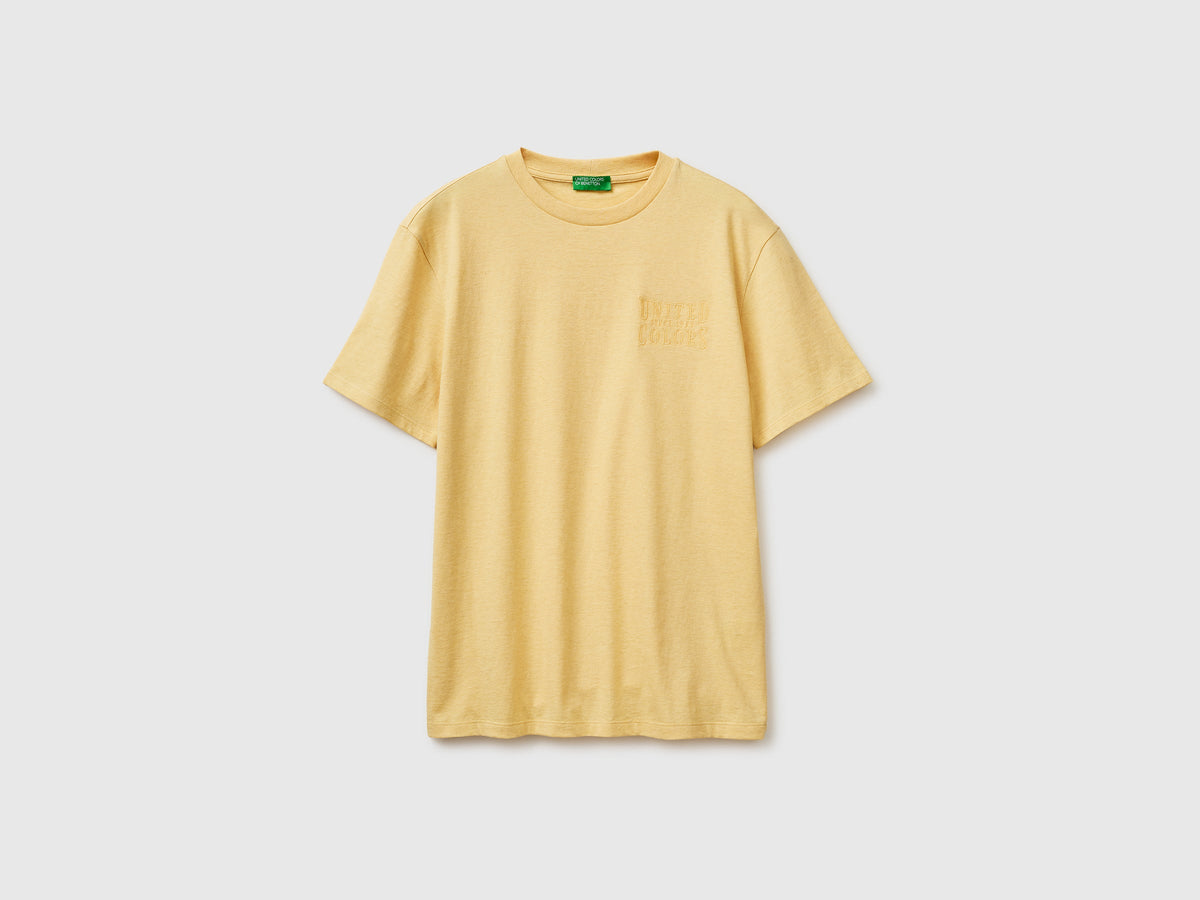 T-shirt mélange con logo