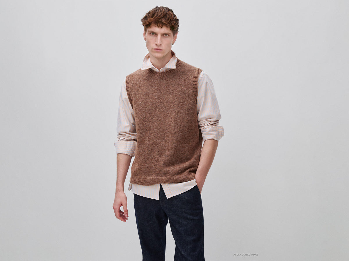 Gilet in maglia di misto alpaca