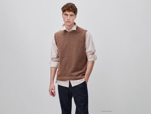 Gilet in maglia di misto alpaca