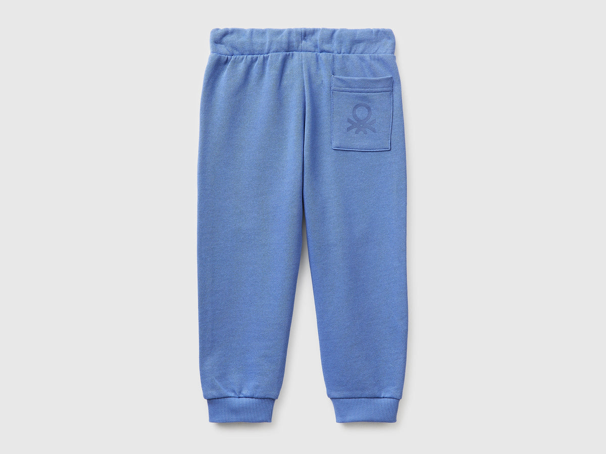 Pantaloni in cotone bio con logo