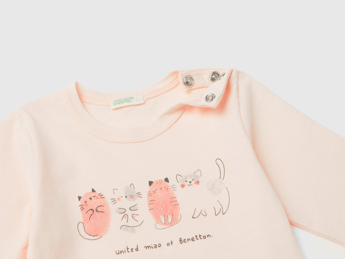 T-shirt con stampa in cotone bio