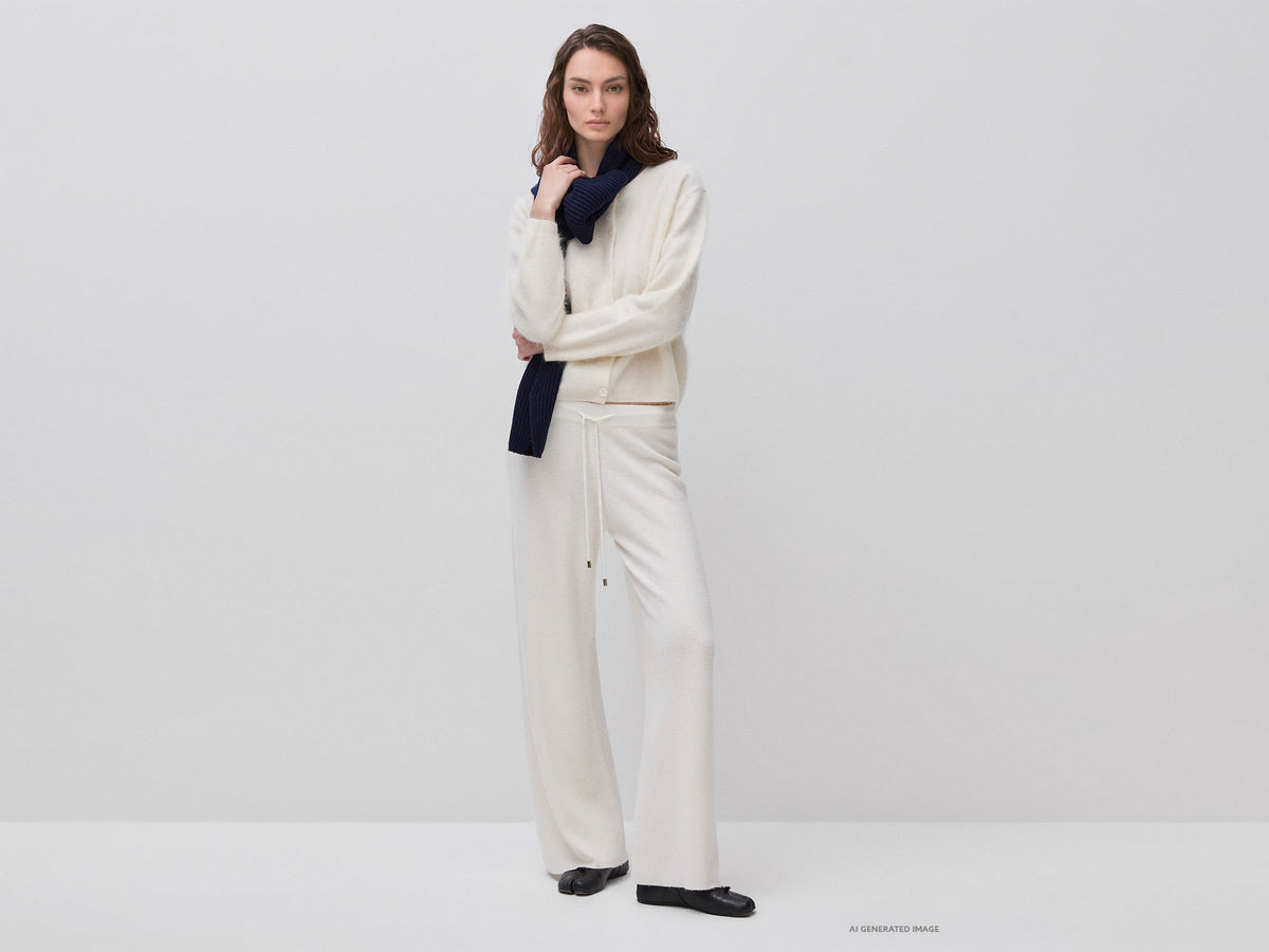 Cardigan in lana, cashmere e seta
