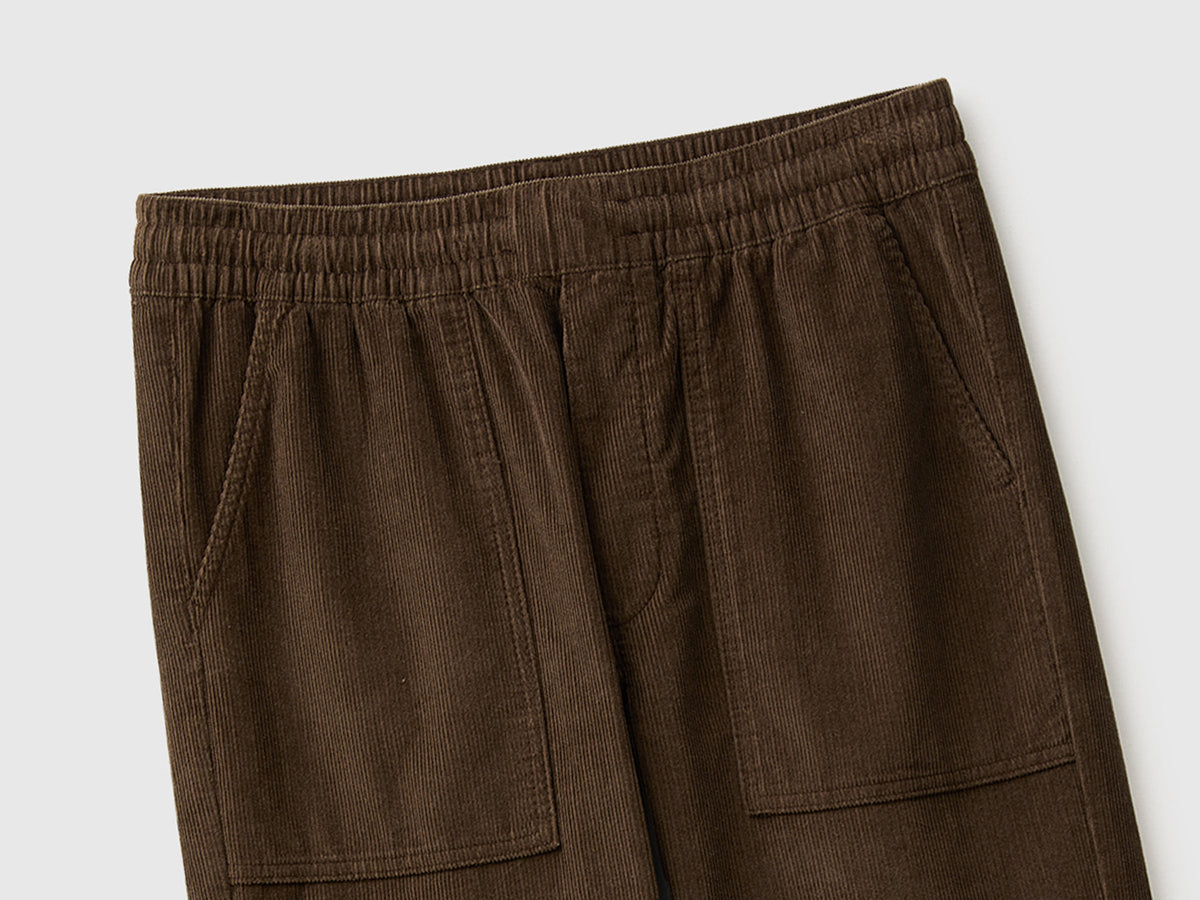 Joggers cropped in velluto