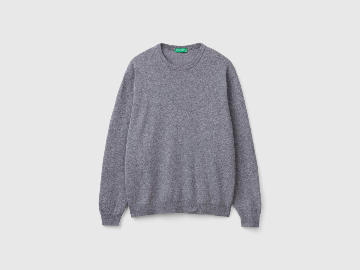 Maglia grigia in pura lana Merino
