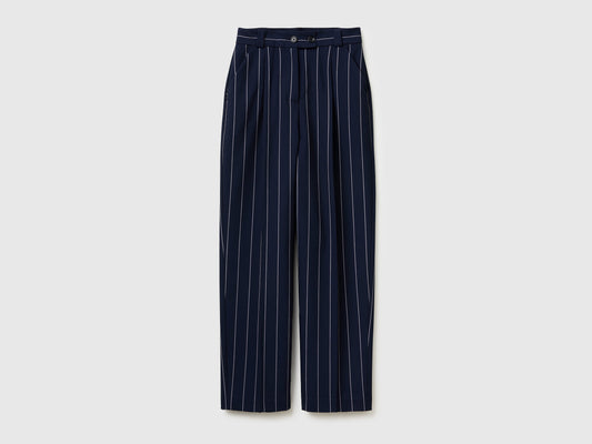 Pantaloni gessati carrot fit
