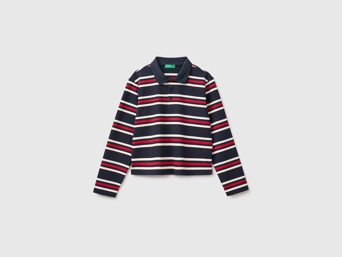 Polo a righe 100% cotone