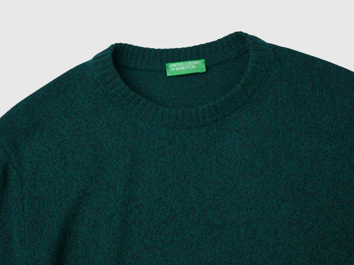 Maglia girocollo in misto lana e cashmere