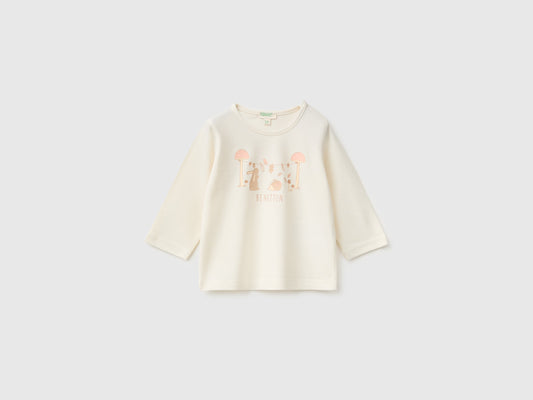 T-shirt con stampa in cotone bio