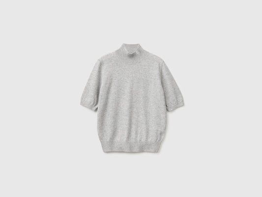 Dolcevita manica corta in misto cashmere
