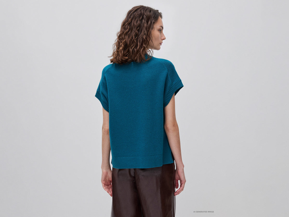 Gilet in maglia di misto lana