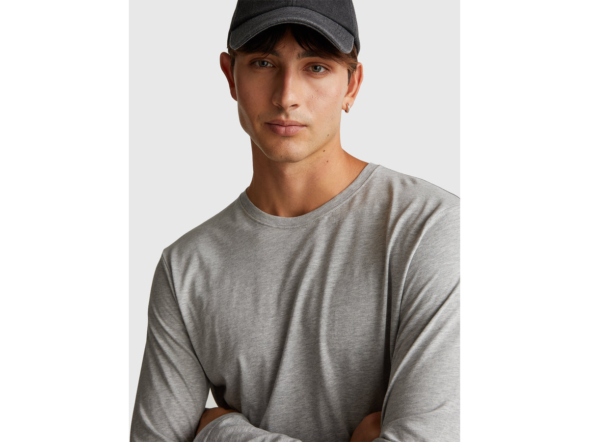 T-shirt a manica lunga in puro cotone