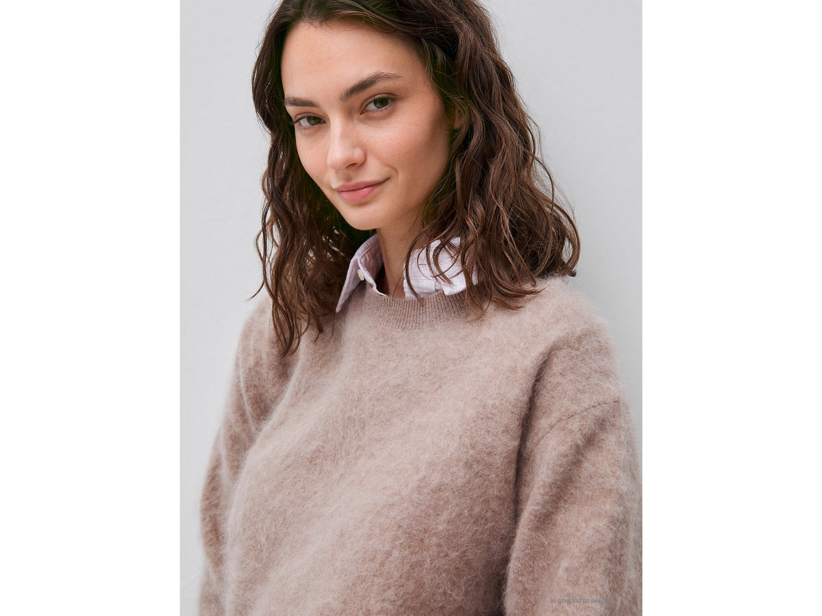 Maglia over in lana, cashmere e seta