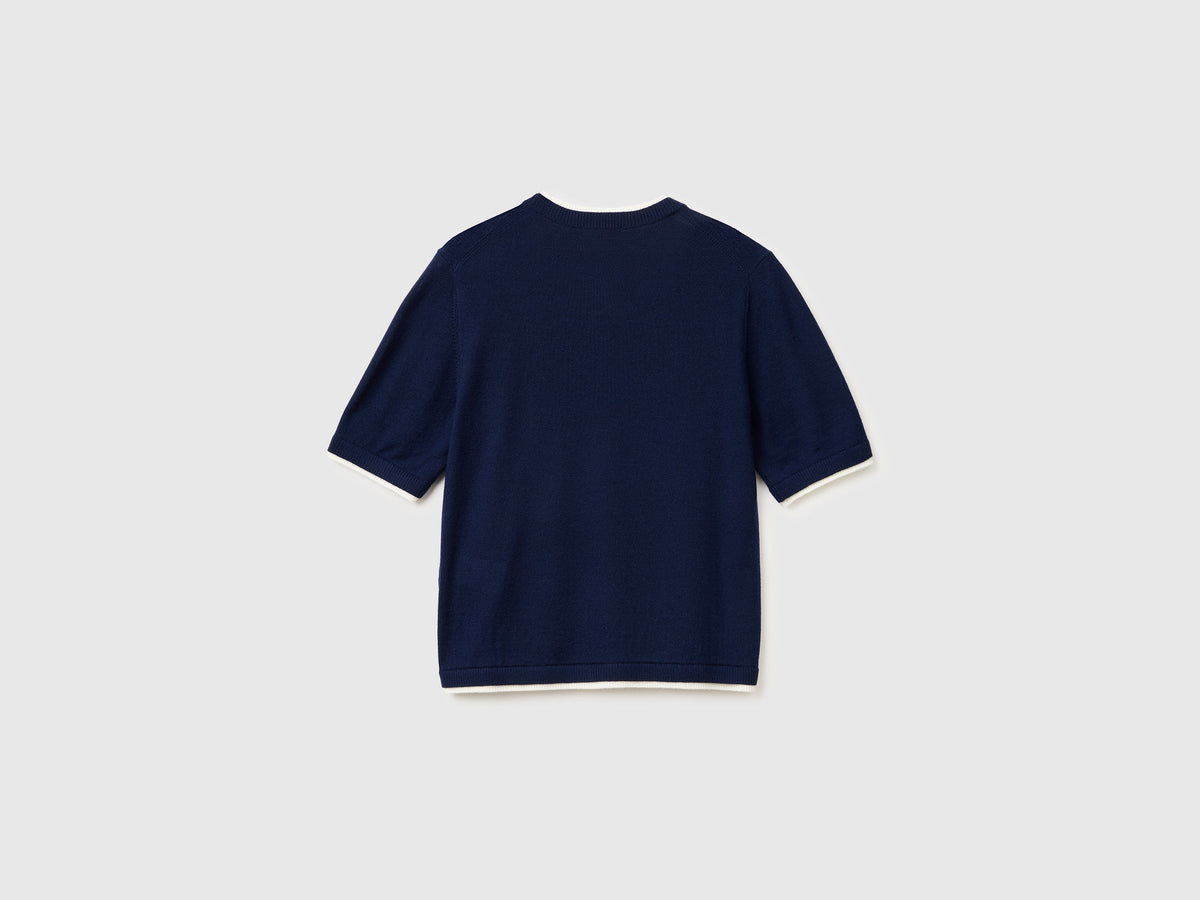 Maglia manica corta 100% lana Merino