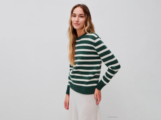 Maglia a righe 100% lana Shetland