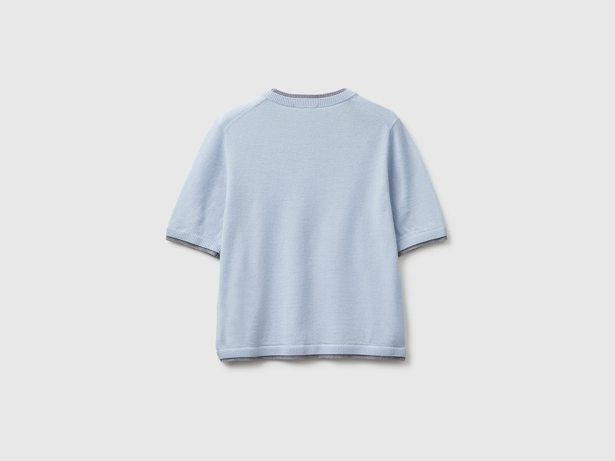 Maglia manica corta 100% lana Merino