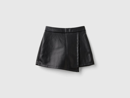 Gonna pantalone in tessuto spalmato