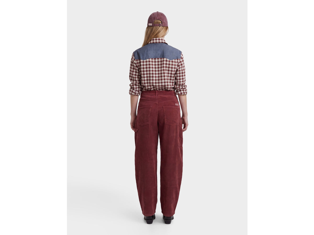 Pantaloni barrel fit in velluto a costine lavaggio vintage