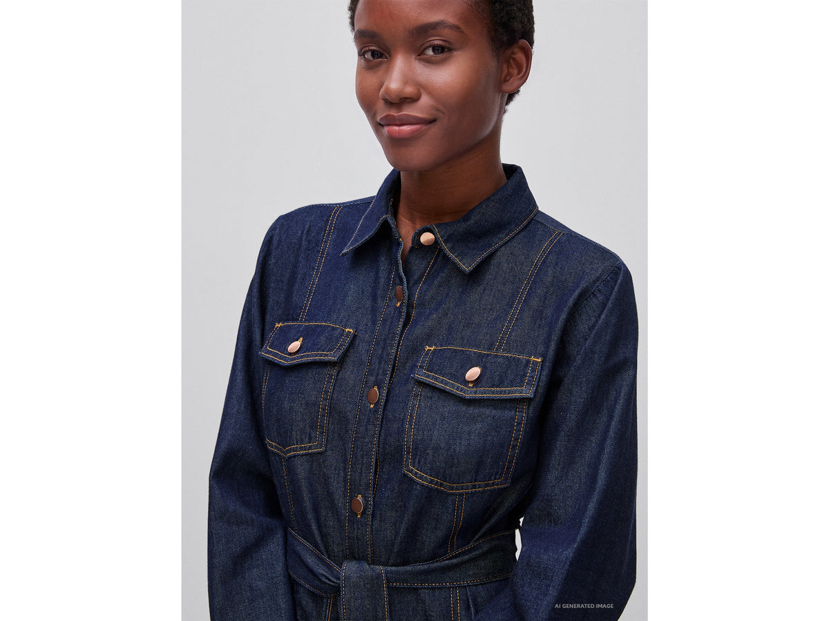 Vestito di jeans con cintura