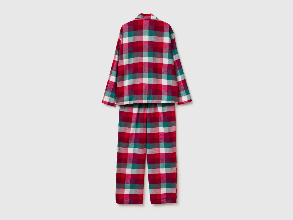 Pigiama tartan natalizio in flanella